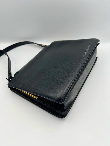 Delvaux vintage crossbody / shoulder bag navy 1991