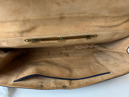 Delvaux Vintage Top Handle Navy Blue 1958