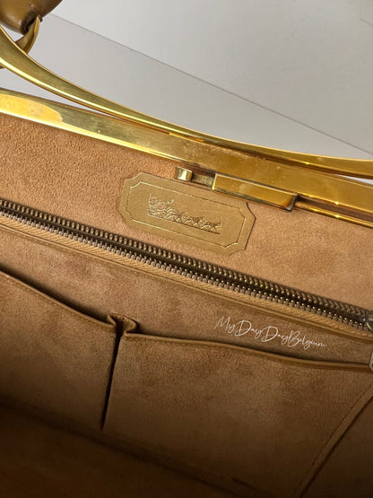 Delvaux Leadership + Wallet Top Handle Camel 1958