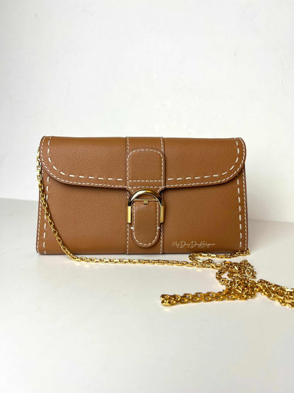 Delvaux Brillant Wallet on Chain Crossbody / Shoulder Bag Vegetale 2021