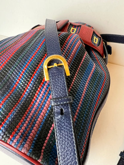 Delvaux Vintage Crossbody / Shoulder Bag Red - Multicolour 1988