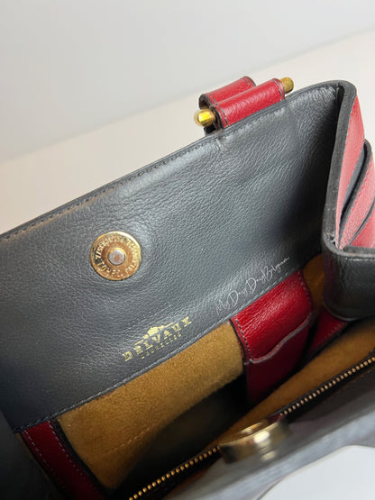 Delvaux Vintage Crossbody / Shoulder Bag Red / Grey 1993