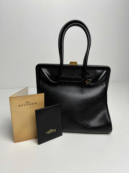 Delvaux Vintage Top Handle Black 1990's