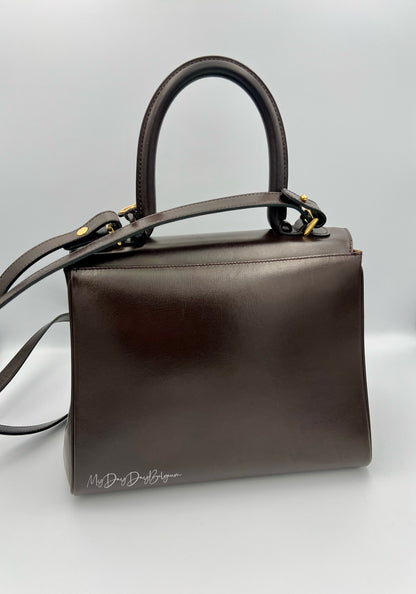 Delvaux Brillant Late 1980's MM in brown