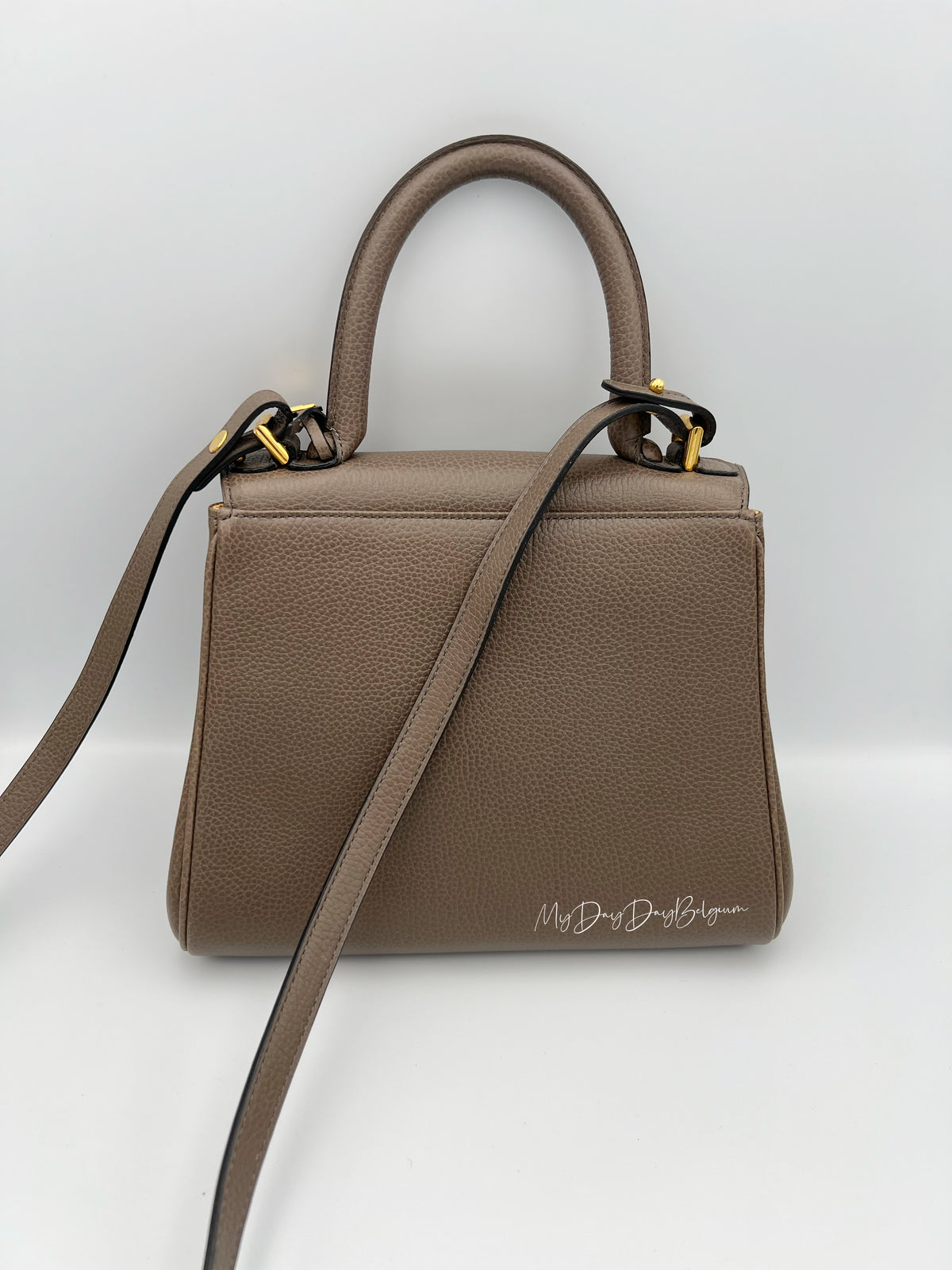 Vintage Delvaux Brillant in Taupe PM early 90s