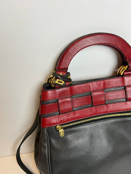 Delvaux Vintage Crossbody / Shoulder Bag Red / Grey 1993