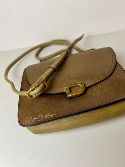 Delvaux Vintage Crossbody / Shoulder Bag Camel 1980's