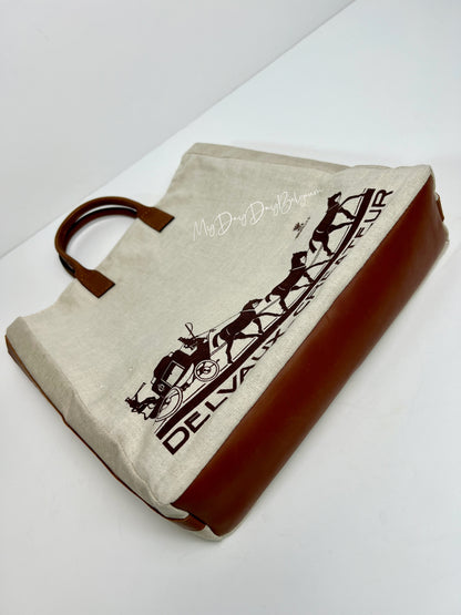 Upcycled Delvaux Tote Bag