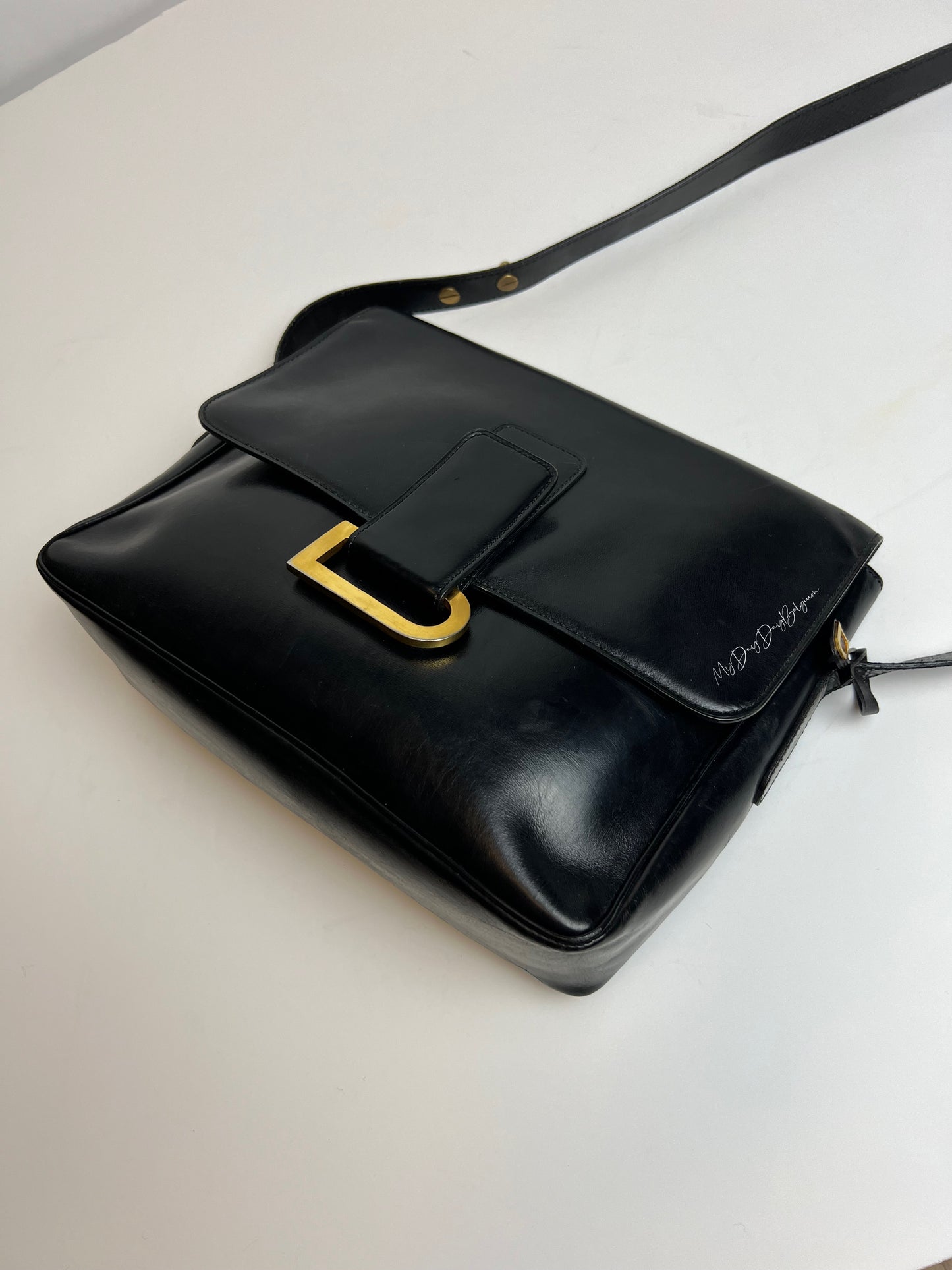 Delvaux Poirier crossbody/shoulder bag 1977 black