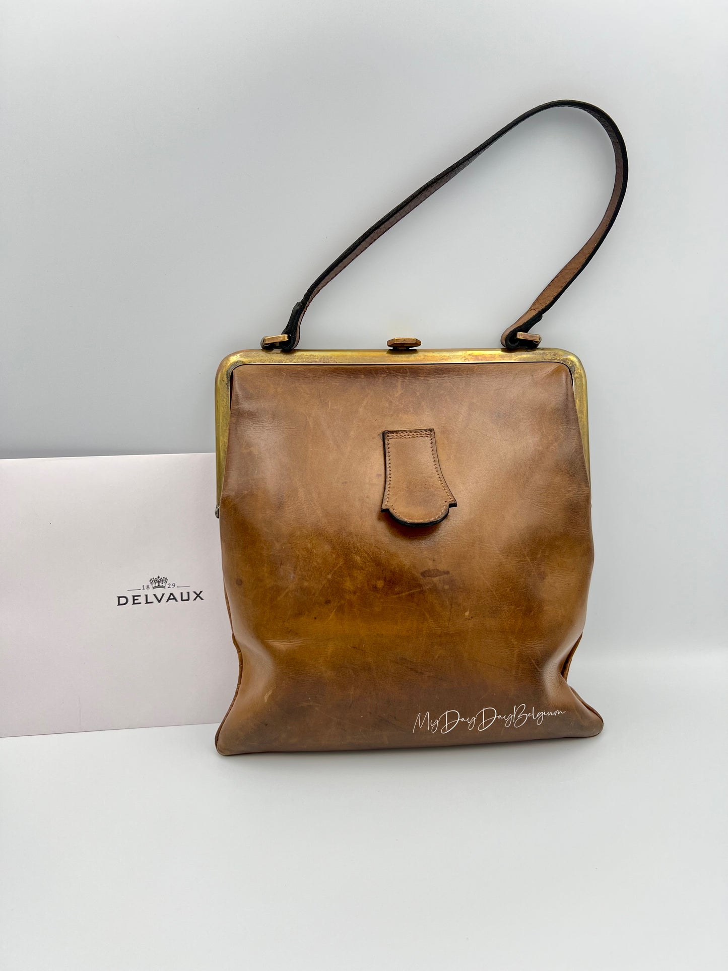 Vintage Delvaux top handle shoulder bag 1961