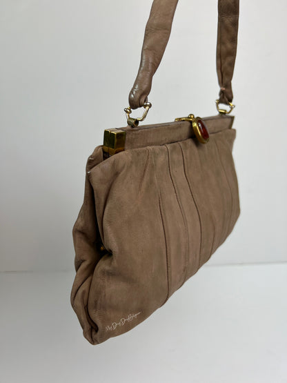 Delvaux Vintage Top Handle Brown 1930's
