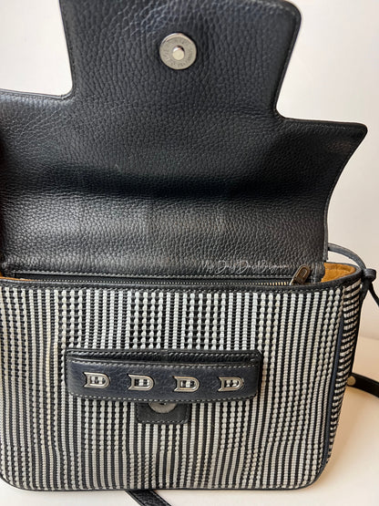 Delvaux Malbec Crossbody / Shoulder Bag Black / Grey 1989