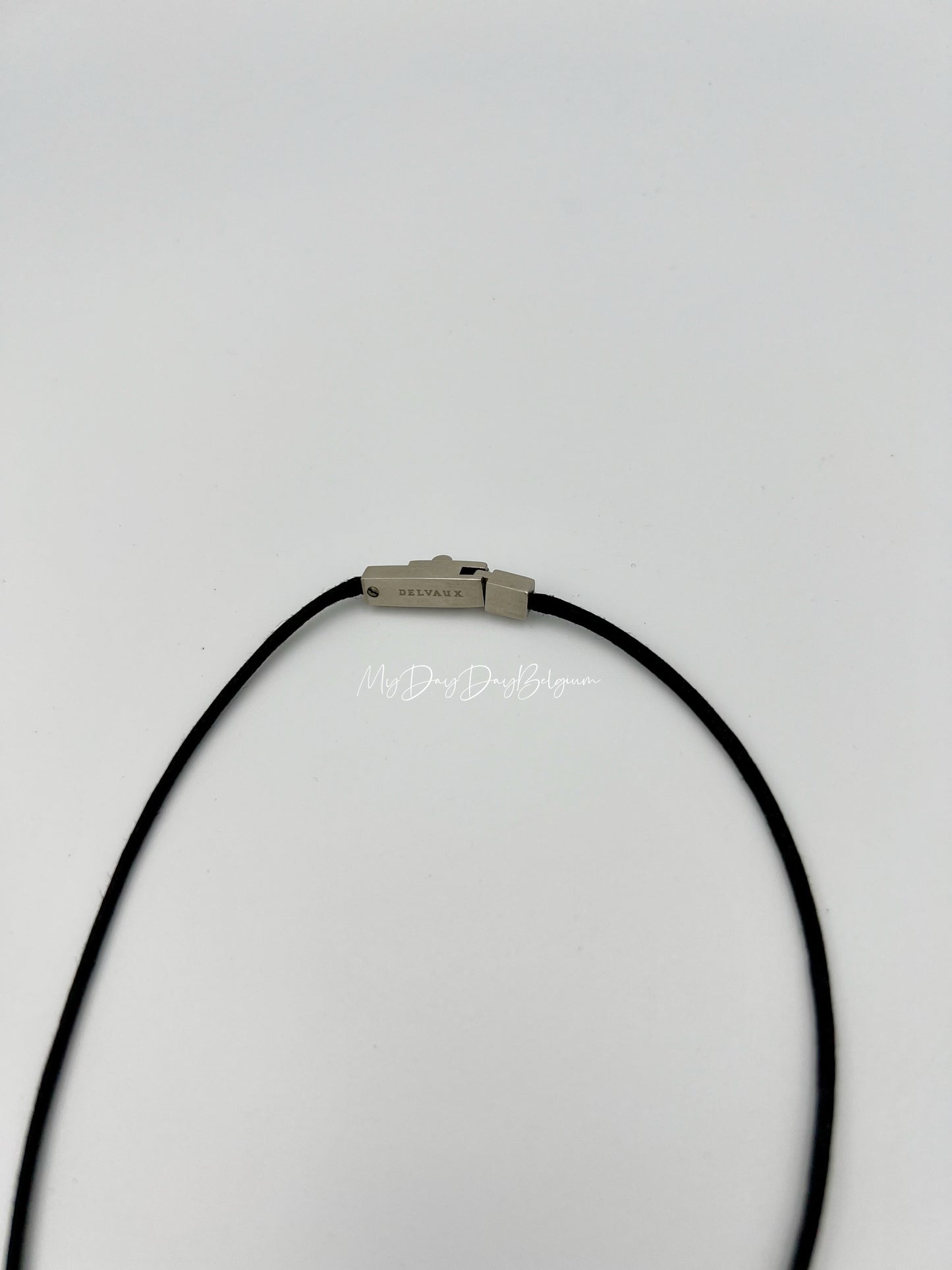 Delvaux  "D" leather necklace - early 2000s