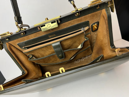 Delvaux Mon Grand Bonheur Top Handle Bronze / Green 1959