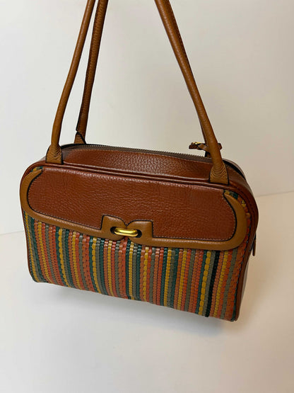 Delvaux Vintage Crossbody / Shoulder Bag Orange - Multicolour 1990's