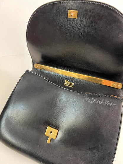 Delvaux Vintage Crossbody / Shoulder Bag Black 1980