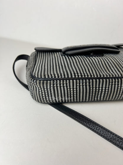 Delvaux Malbec Crossbody / Shoulder Bag Black / Grey 1989