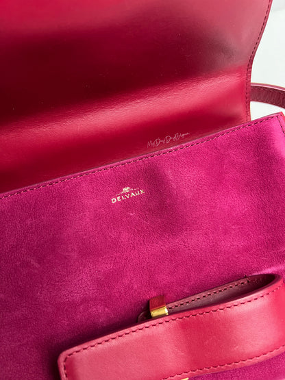 Delvaux Simplissisme City PM Crossbody / Shoulder Bag Framboise 2016