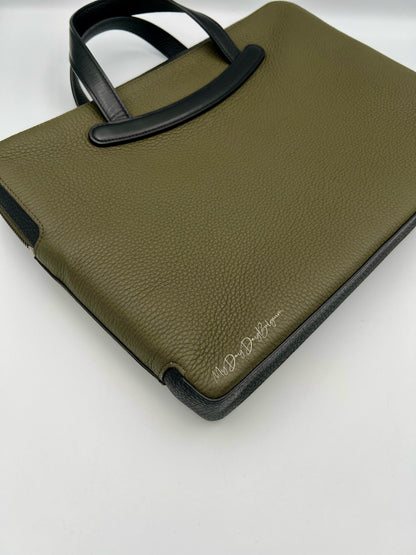 Delvaux bowler porte document - khaki black taurillon leather 2019
