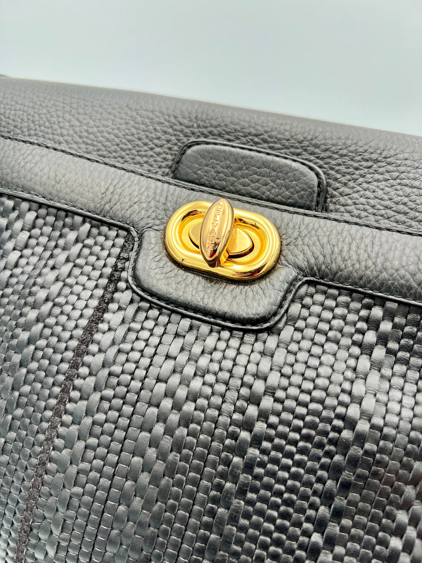 Delvaux Merlot toile de cuir shoulder/crossbody bag MM 1992