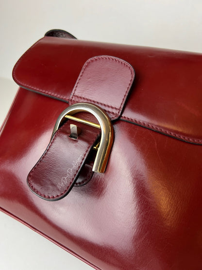 Delvaux Festival Crossbody / Shoulder Bag Burgundy Red 1971