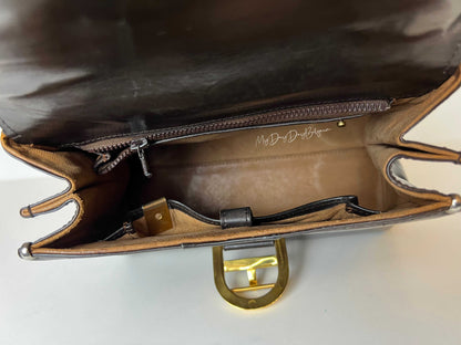 Delvaux Brillant Top Handle Brown 1970's