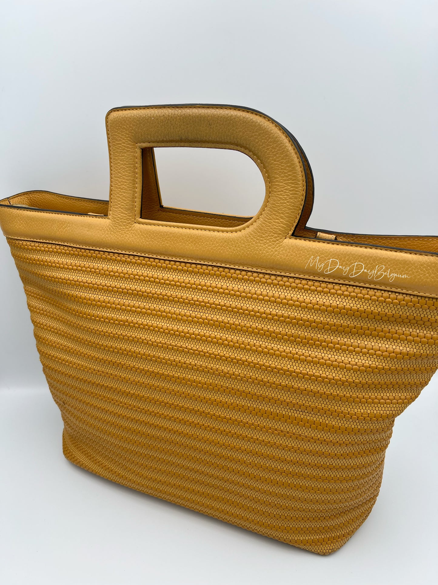 Delvaux toile de cuir top handle