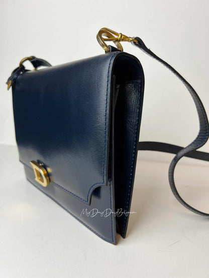 Delvaux Vintage Crossbody / Shoulder Bag Navy Blue 1972