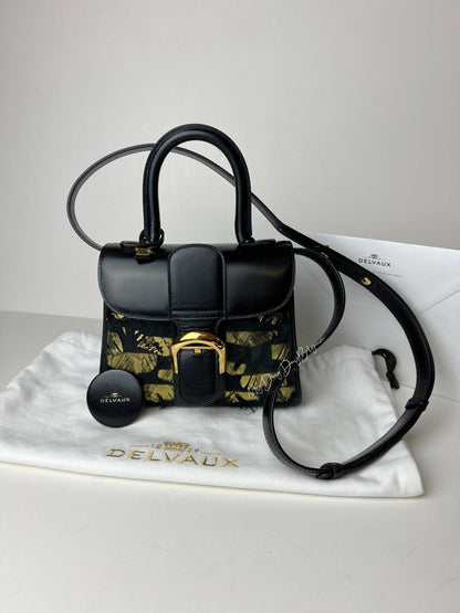 Delvaux Brillant Plumes Top Handle Black / Gold 2013