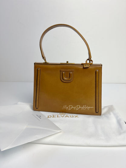 Delvaux Vintage Top Handle Camel 1965