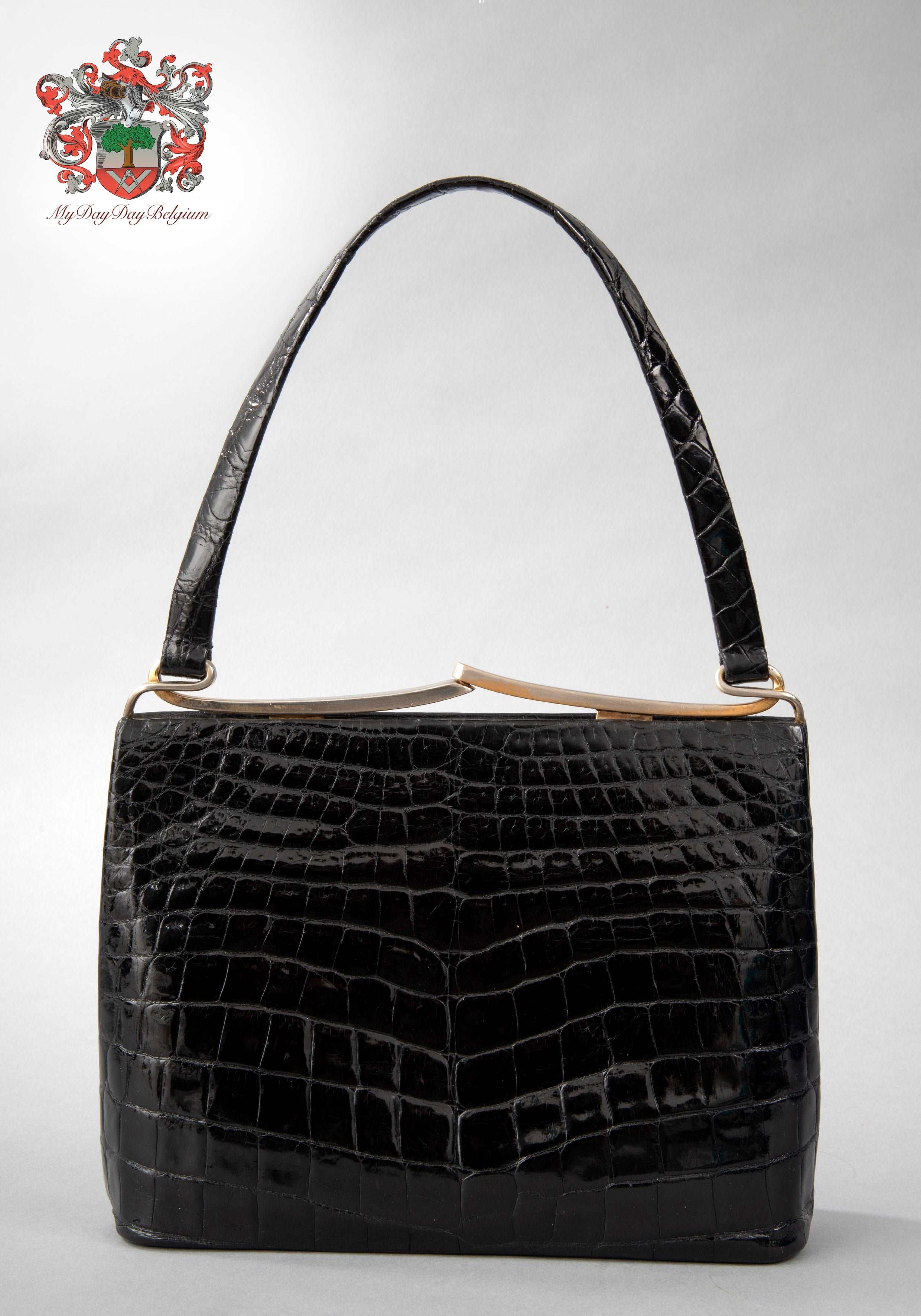 Croco embossed outlet handbags