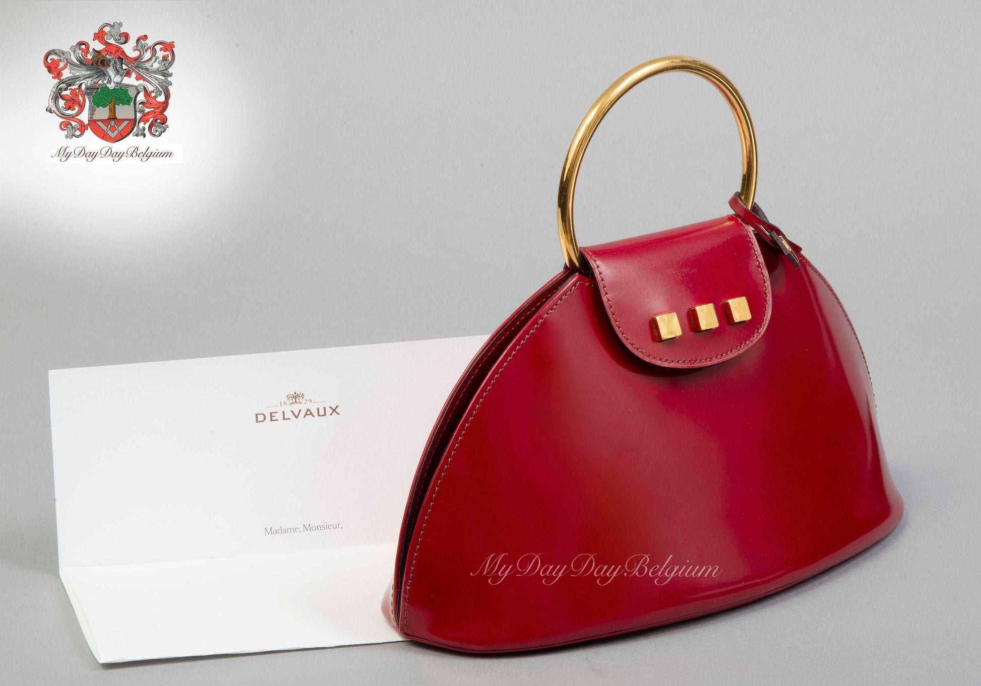 Delvaux - Authenticated Brillant Handbag - Leather Red for Women, Very Good Condition