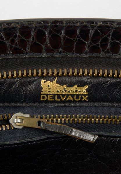 Delvaux vintage alligator clutch/shoulder bag 1975