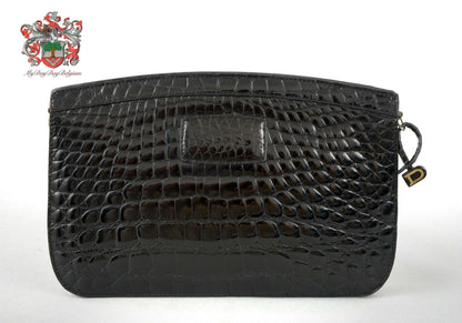 Delvaux vintage alligator clutch/shoulder bag 1975