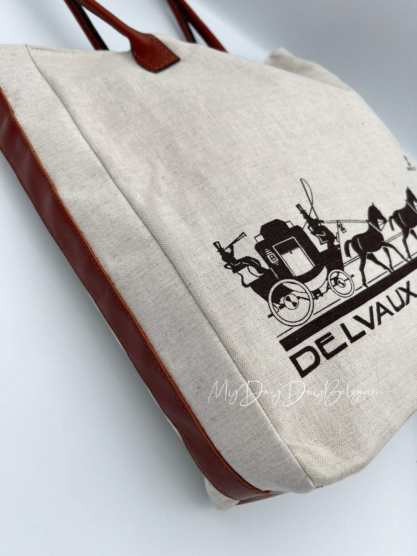 Upcycled Delvaux heritage Tote long handle - 2025 limited Pouliche collection