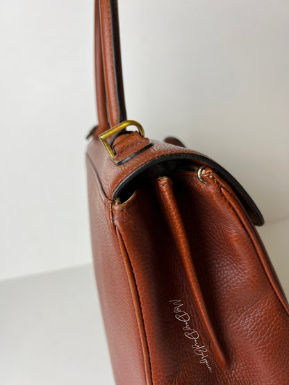 Delvaux Brillant Top Handle Camel 1990's