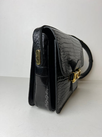 Delvaux Bourgogne crossbody bag crocodile 1976