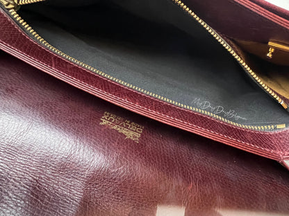 Delvaux Bourgogne Crossbody / Shoulder Bag Red 1976
