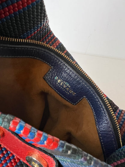 Delvaux Vintage Crossbody / Shoulder Bag Red - Multicolour 1988