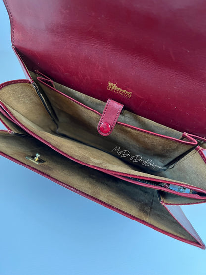 Delvaux Vintage Top Handle Red 1977