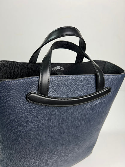 Delvaux Magritte Tote Crossbody / Shoulder Bag Navy Blue 2019