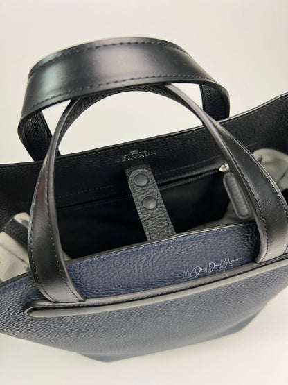 Delvaux Magritte Tote Crossbody / Shoulder Bag Navy Blue 2019