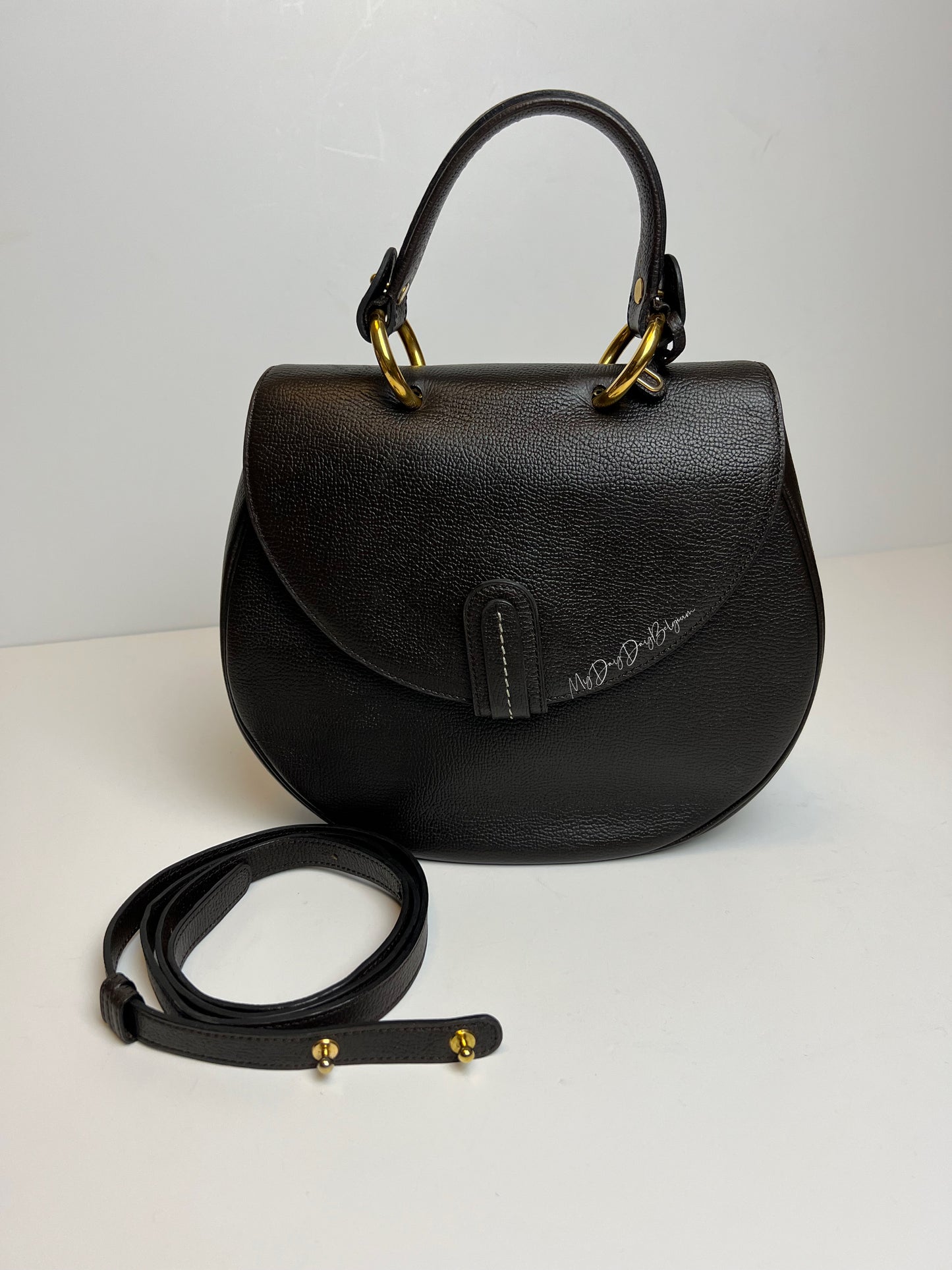 Delvaux Brown surpiqué