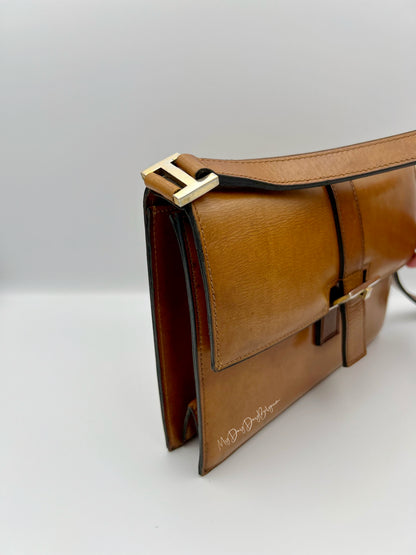 Delvaux vintage crossbody camel colour 1969