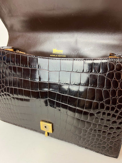 Delvaux Vintage Top Handle Brown 1973