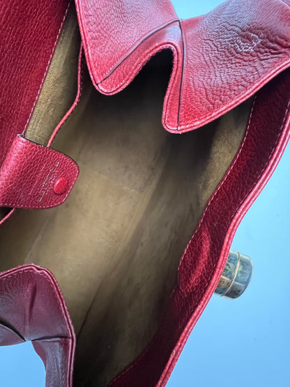 Delvaux Vintage Top Handle Red 1992