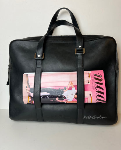 Delvaux Newspaper Bag Top Handle Black 2012