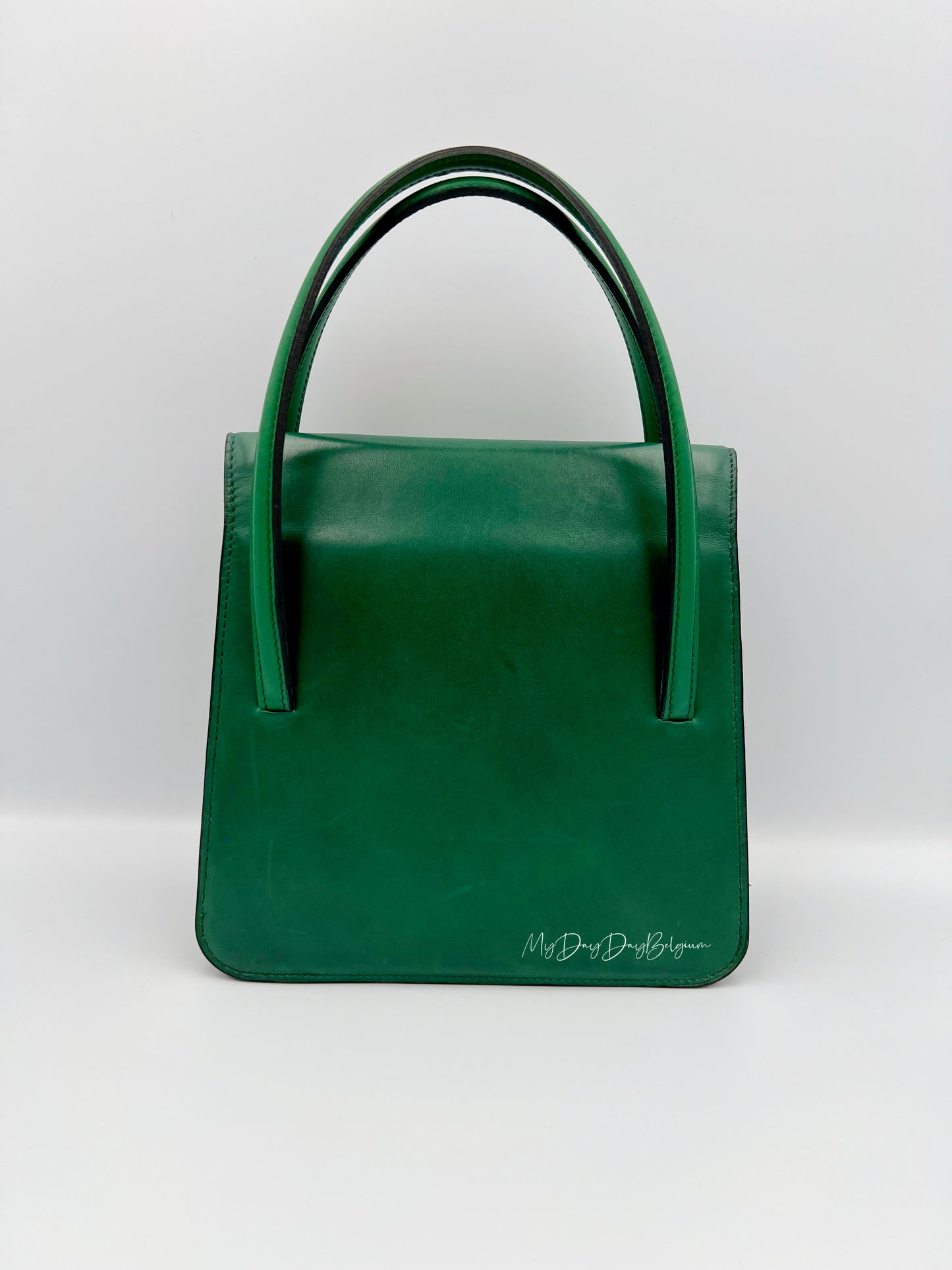 Delvaux vintage top handle green 1966