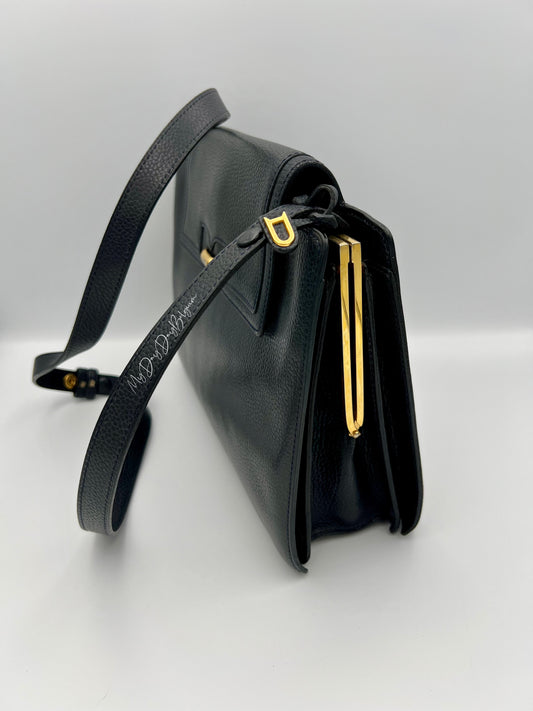 Delvaux vintage crossbody / shoulder bag navy 1991