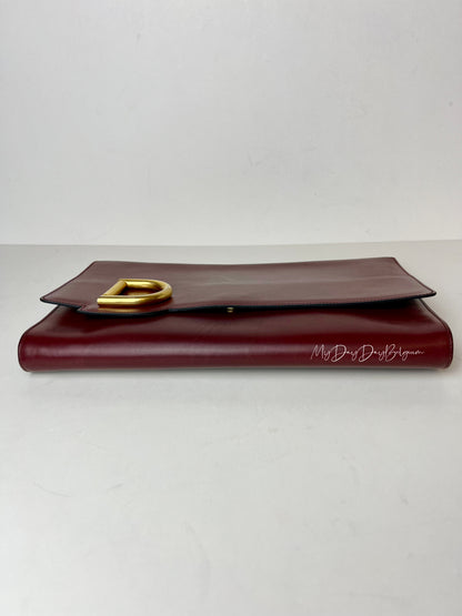 Delvaux Vintage Pochette Burgundy Red 1970's